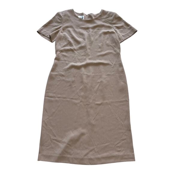 Leslie Fay Dresses & Skirts - Vintage Dress Womens Size 8 Beige Petite Modest Everyday Wear